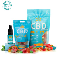 1000mg and 500mg CBD Gummy Bags + 1000mg CBD Oil