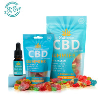 1000mg and 500mg CBD Gummy Bags + 1000mg CBD Oil