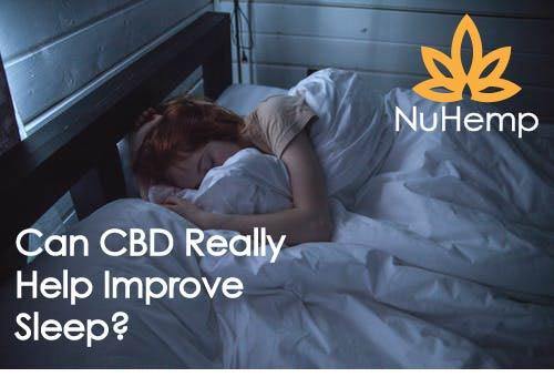 lady sleeping in bed after taking cbd oil