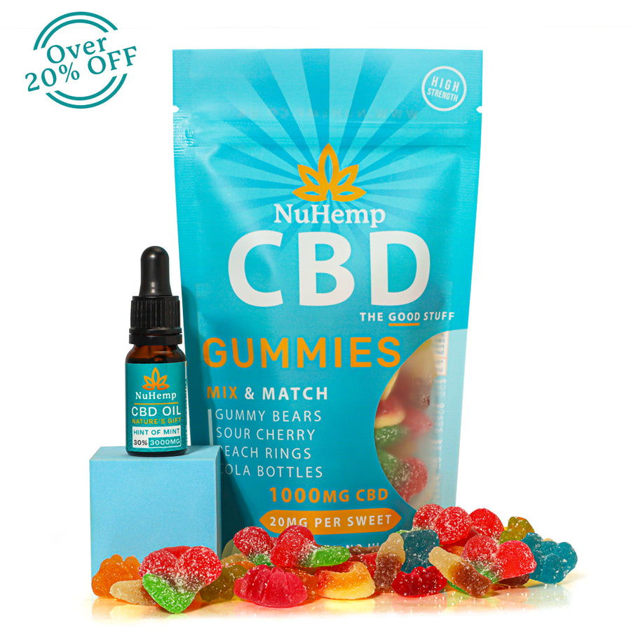 Strong Bundle! 1000mg CBD Gummy Bag + 3000mg CBD Oil