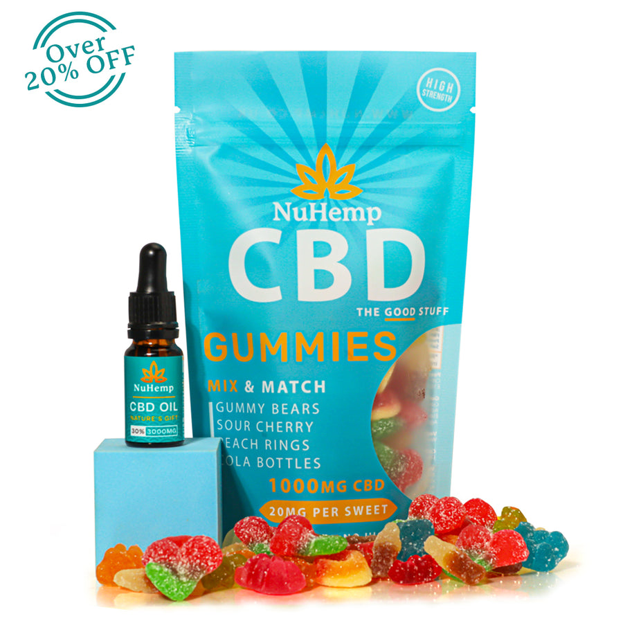 Strong Bundle! 1000mg CBD Gummy Bag + 3000mg CBD Oil